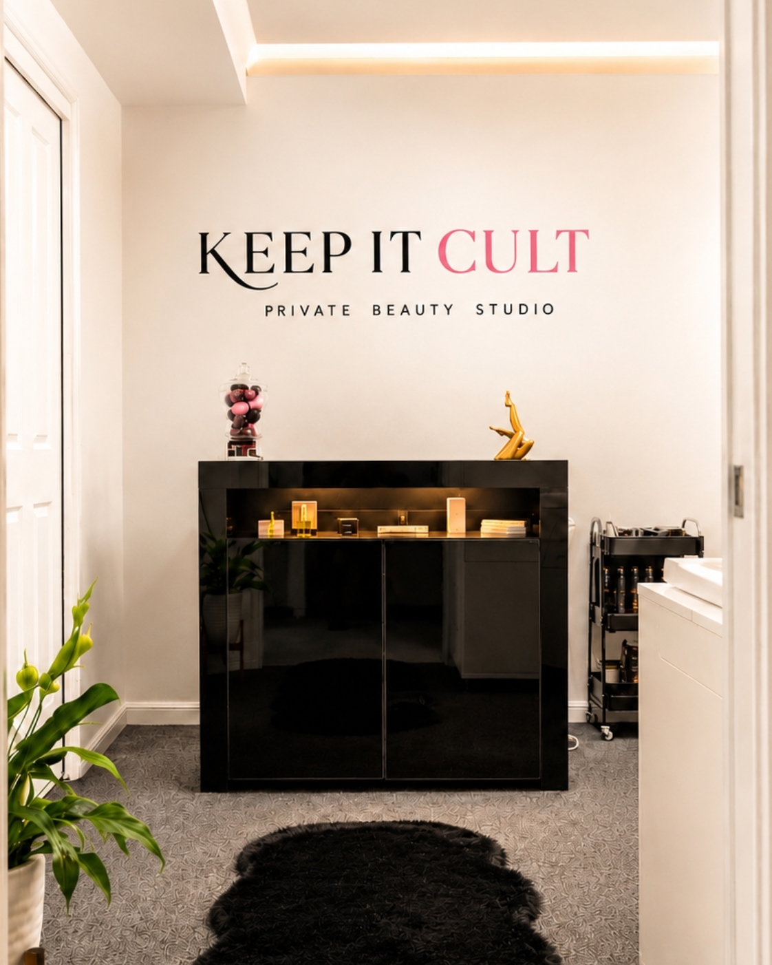 Inside the Keep It Cult private beauty studio in Maroochydore