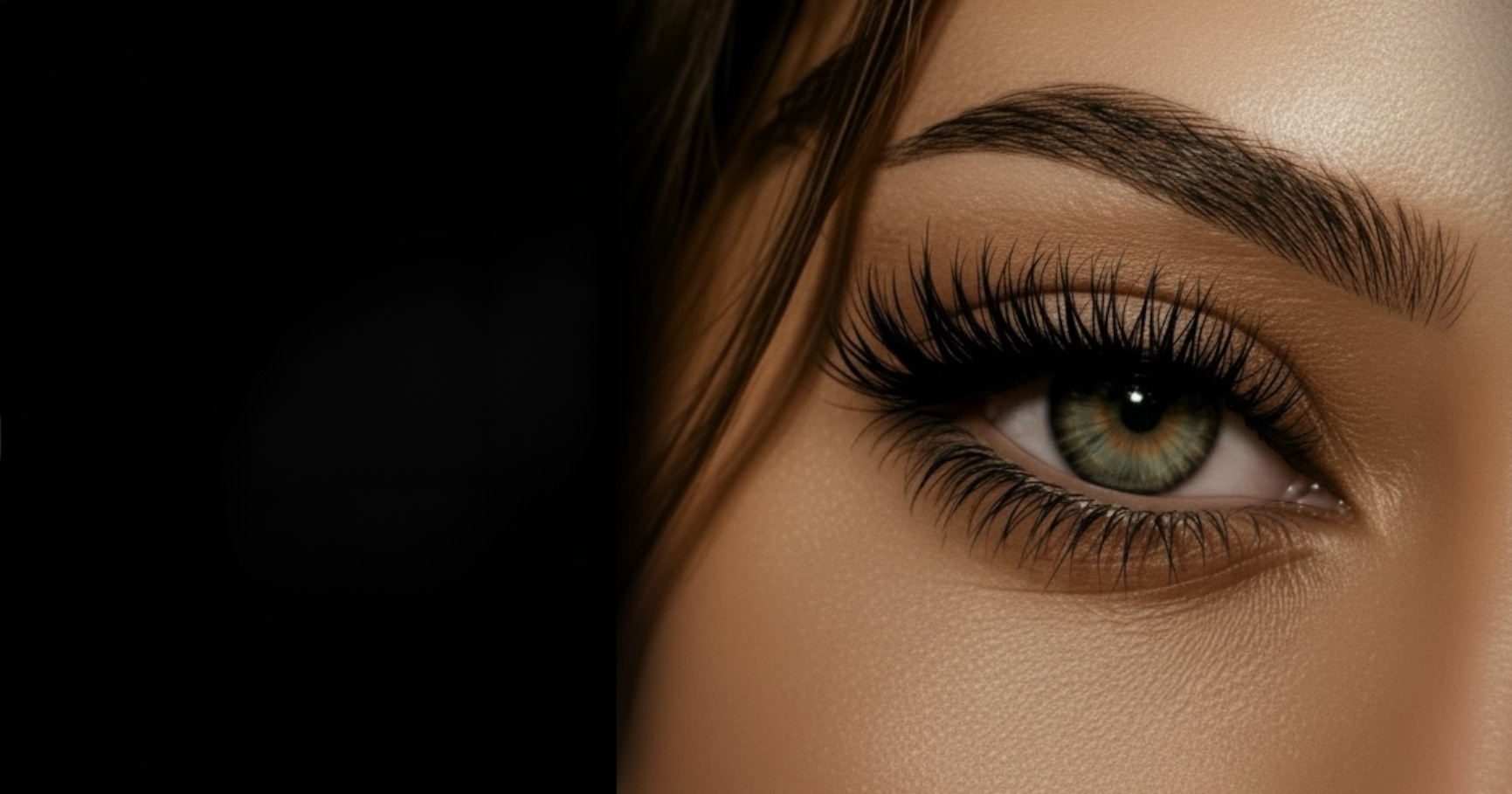 Close-up of full lash extensions and sculpted brows at Keep It Cult private beauty studio Maroochydore